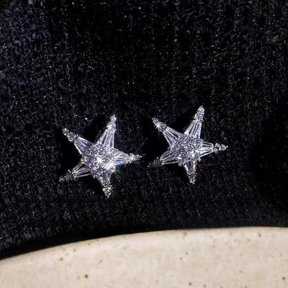 Zirconia Ster Earrings/Ear Cuff - Lyric-Earrings-Nora Luxe