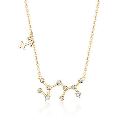Zodiac Sign Astrology Necklace - Celestia-Gold-Sagittarius-Nora Luxe